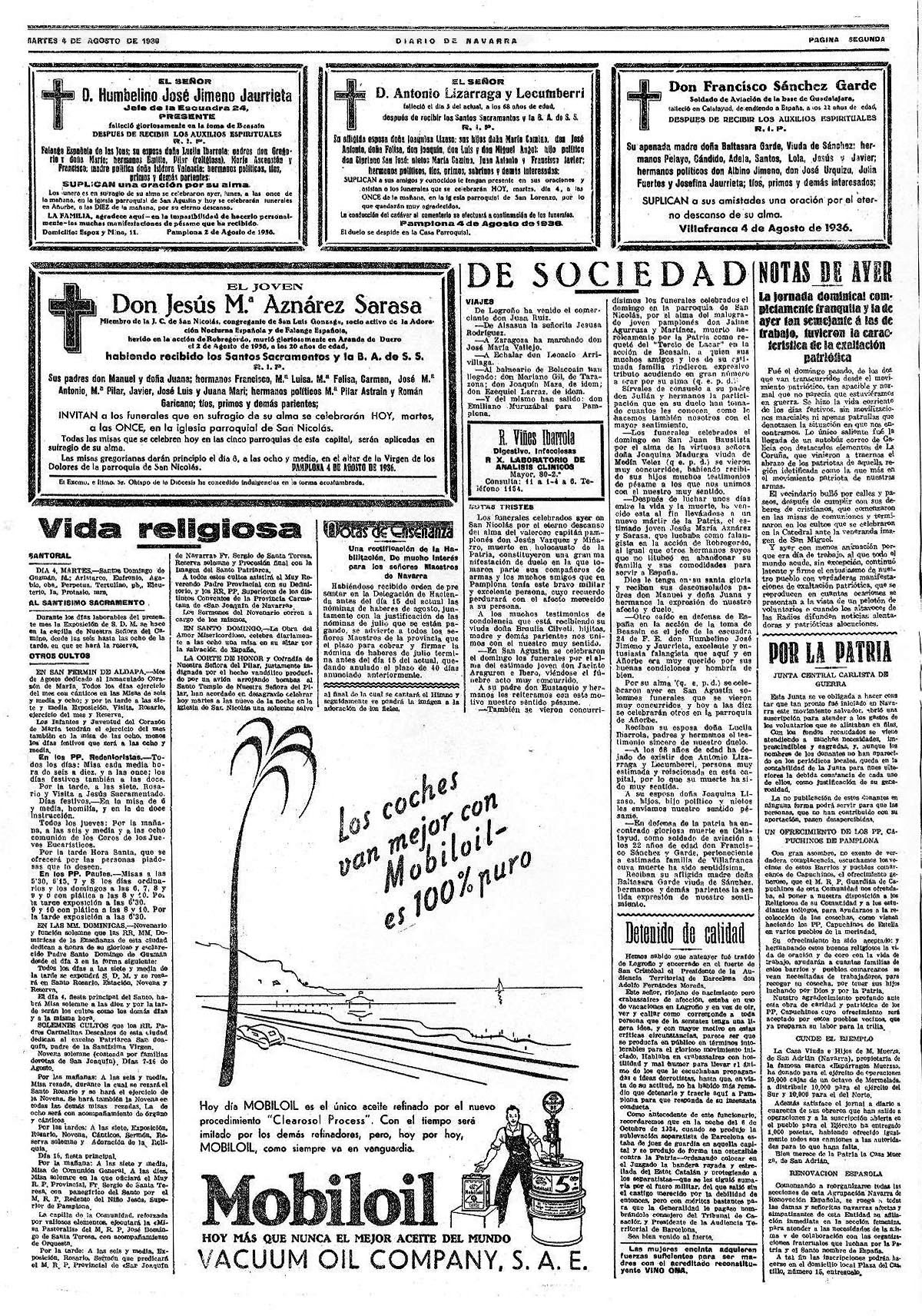 Diario de Navarra, 4 agosto 1936 (1)