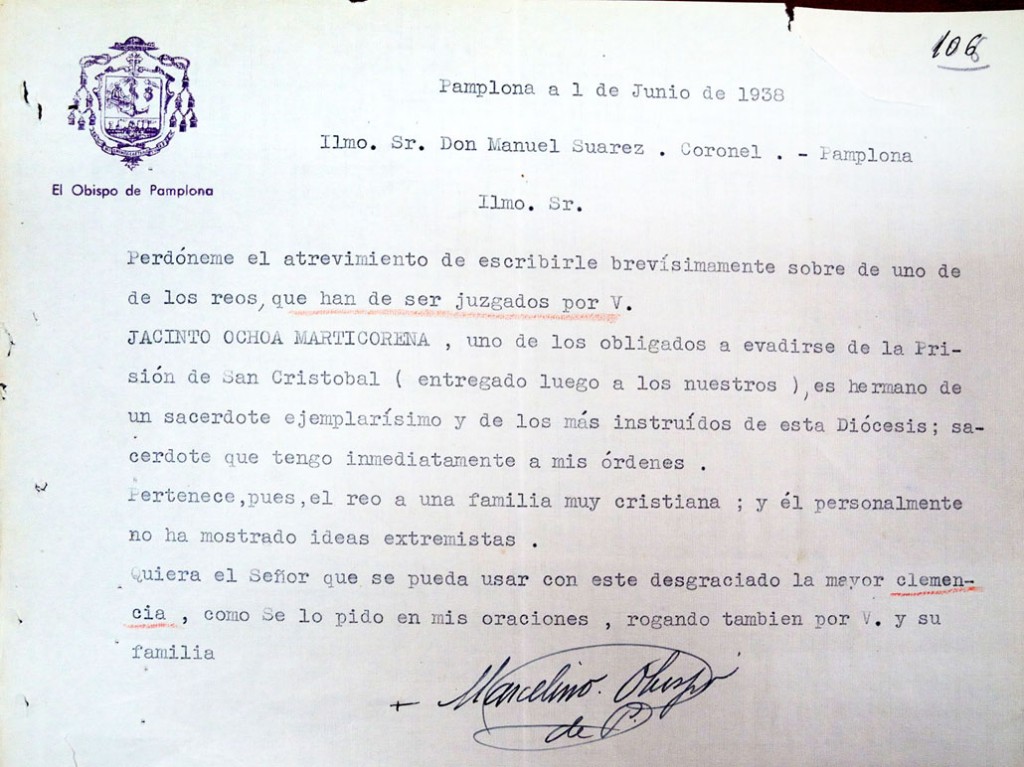 Obispo M. Olaetxea y Jacinto Otxoa